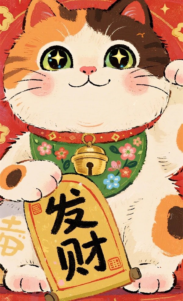 hình nền mèo thần tài 11