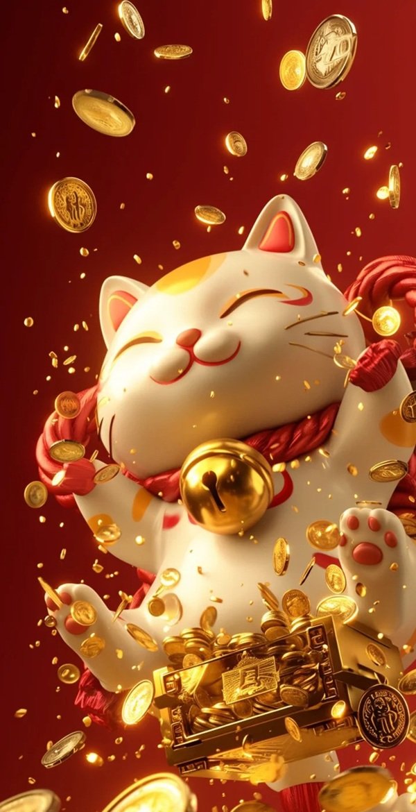 hình nền mèo thần tài 12