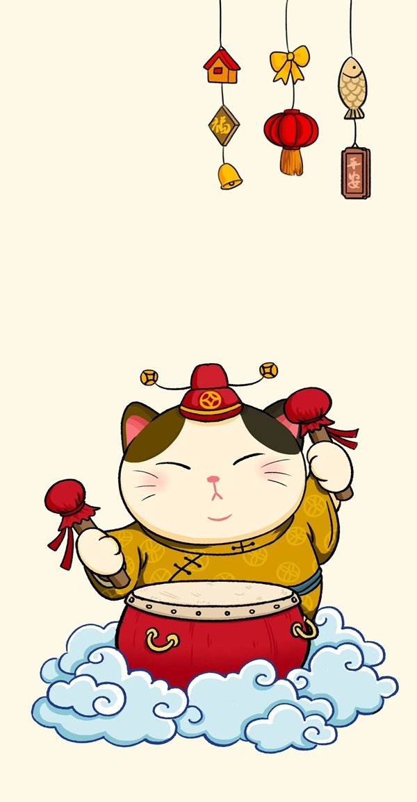 hình nền mèo thần tài 16