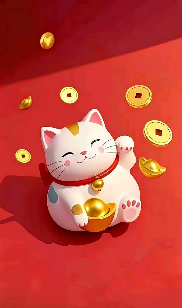 hình nền mèo thần tài 2