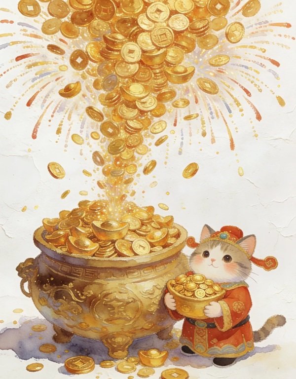 hình nền mèo thần tài 21