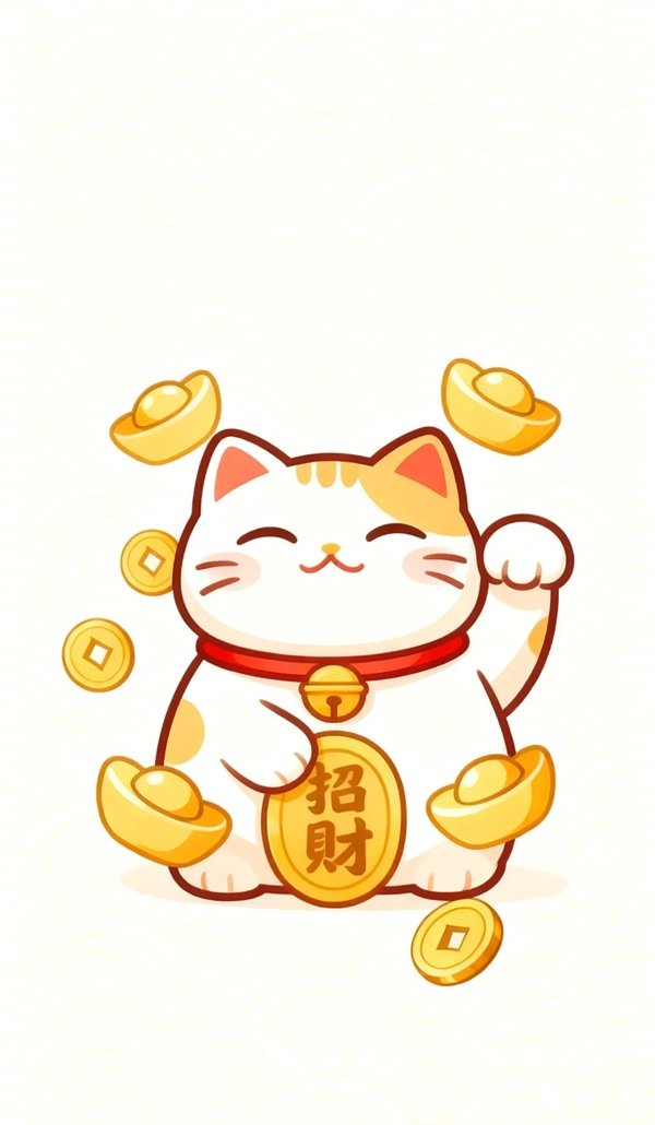 hình nền mèo thần tài 26