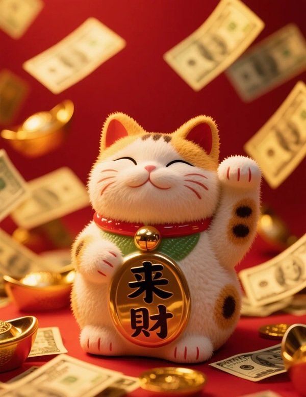 hình nền mèo thần tài 30