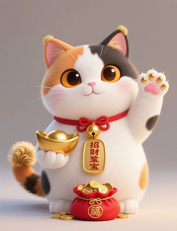 hình nền mèo thần tài 32