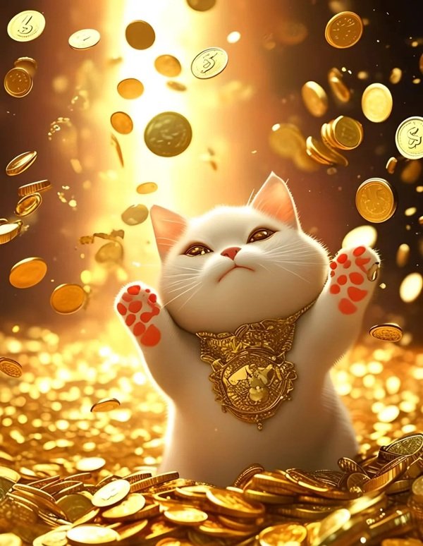 hình nền mèo thần tài 37