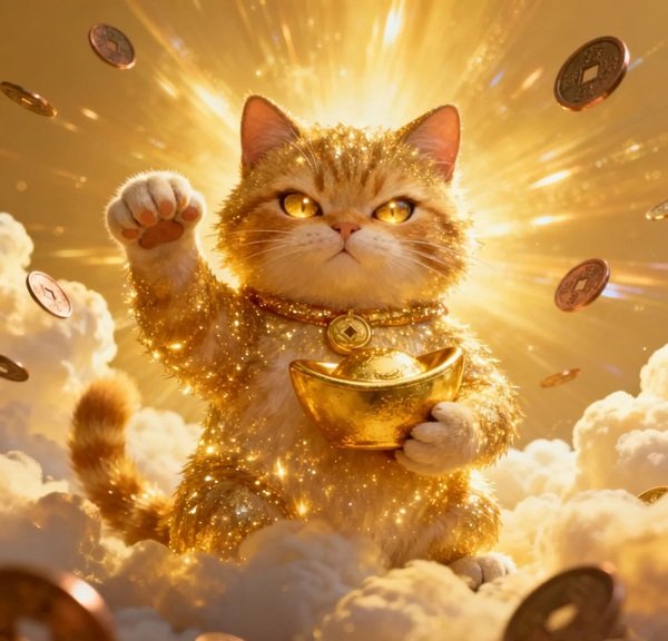 hình nền mèo thần tài 38