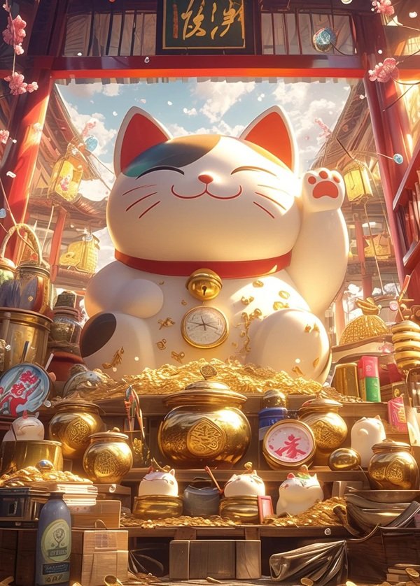 hình nền mèo thần tài 4