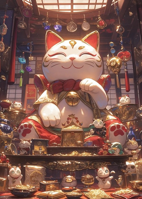 hình nền mèo thần tài 7