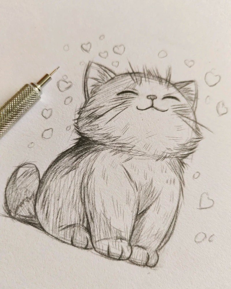 hình vẽ con mèo 14