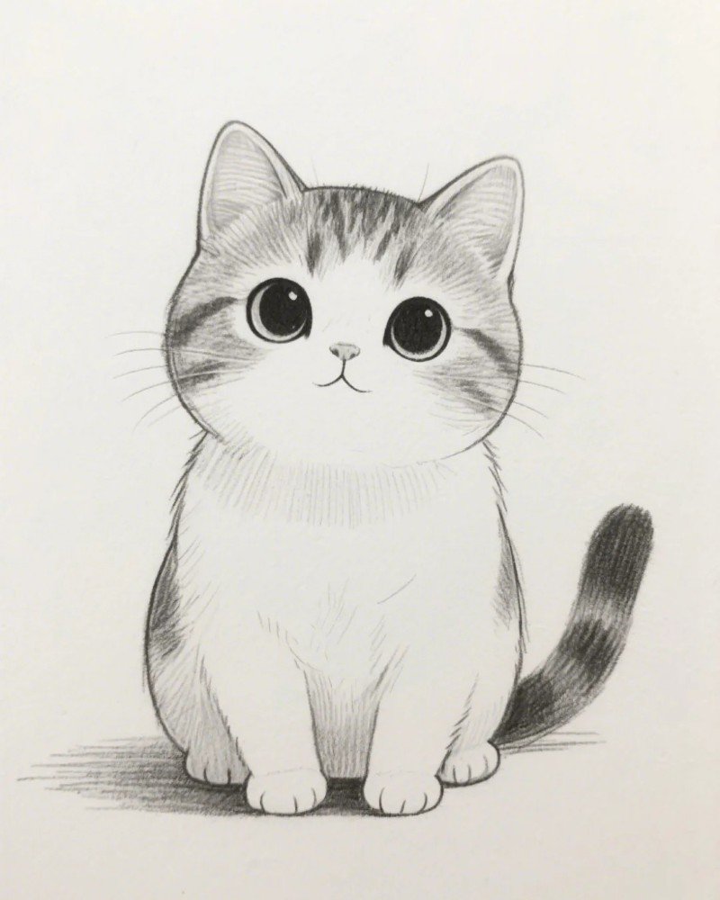 hình vẽ con mèo 2