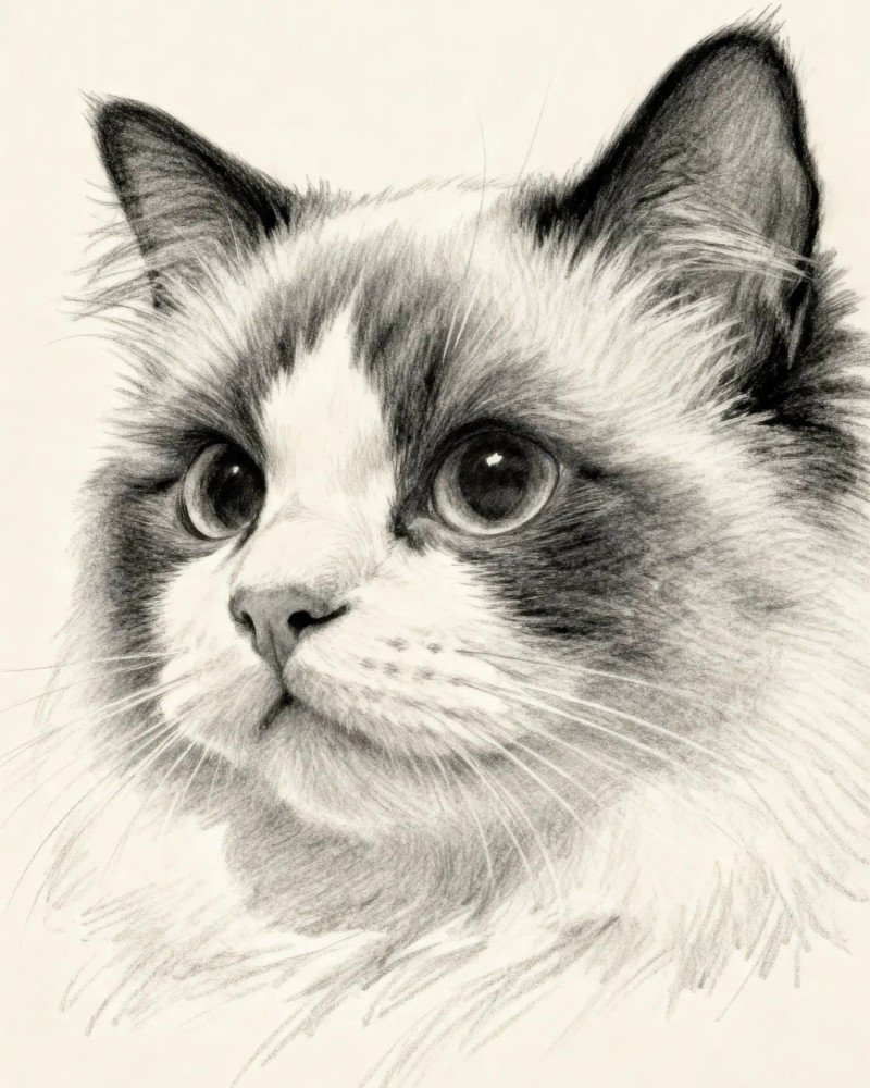 hình vẽ con mèo 24