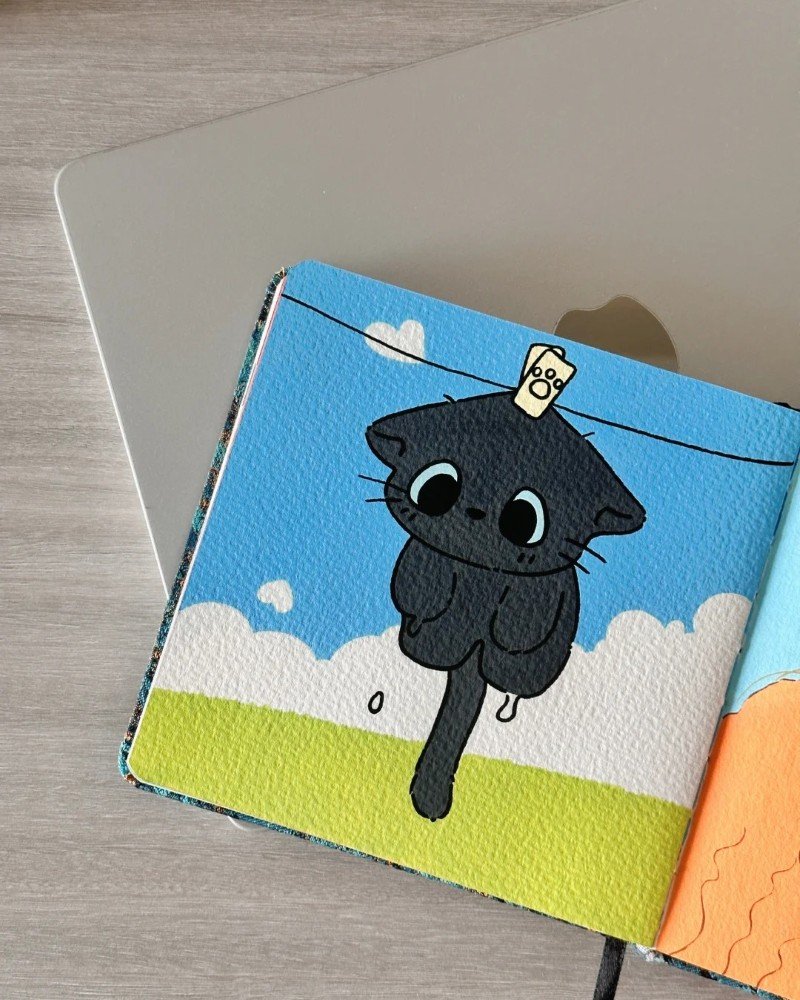 hình vẽ con mèo 3