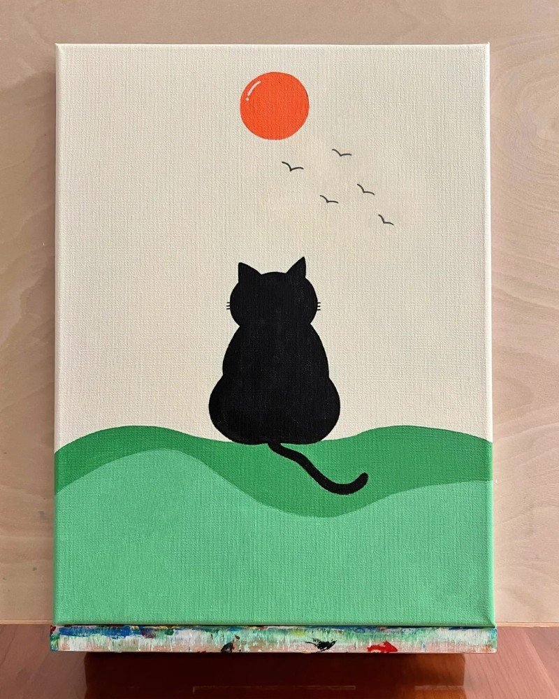 hình vẽ con mèo 30