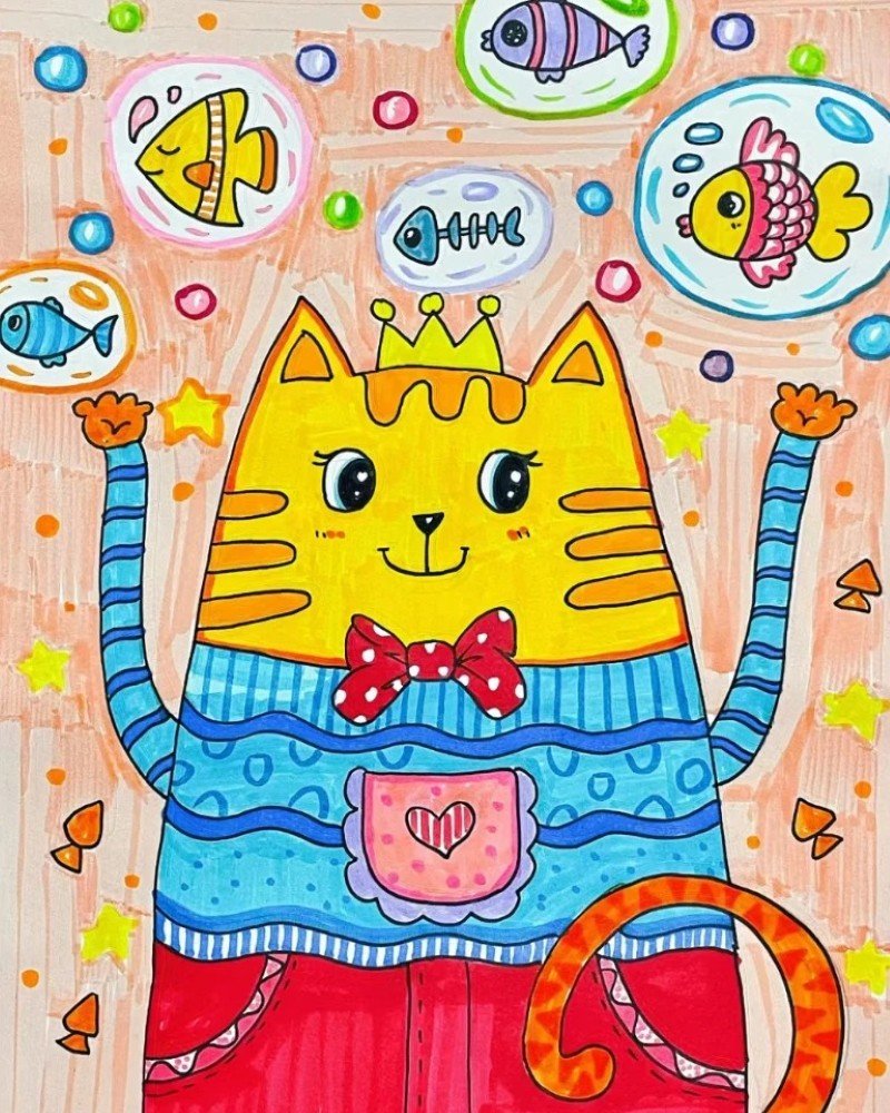 hình vẽ con mèo 5