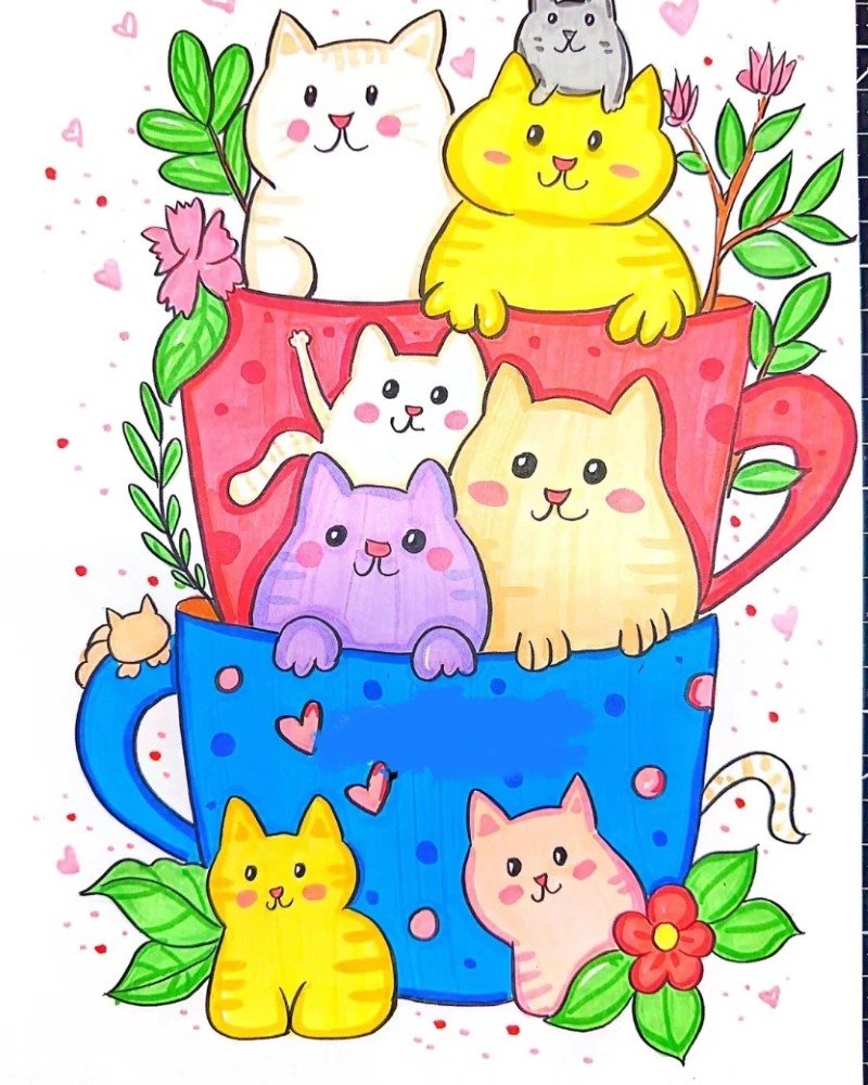 hình vẽ con mèo 6