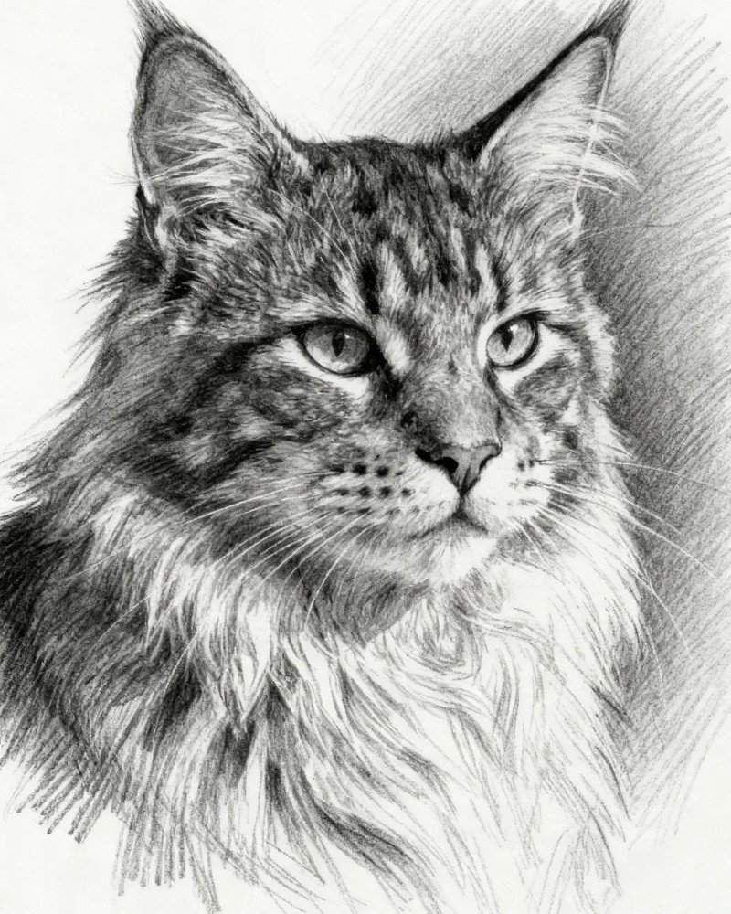 hình vẽ con mèo 8