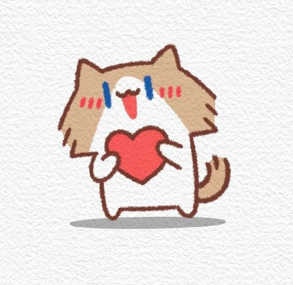 Ảnh mèo anime dễ thương với đôi mắt to tròn
