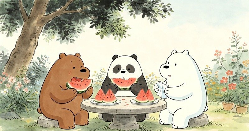 Hình ảnh đàn gấu ba con đáng yêu