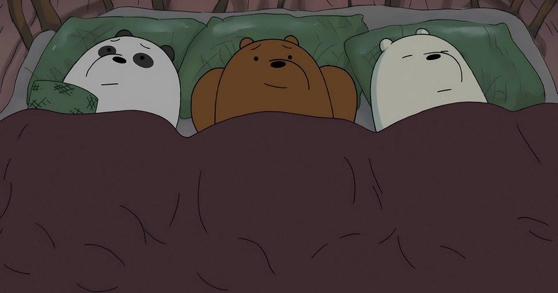 3 chú gấu nhỏ với biểu cảm vui vẻ