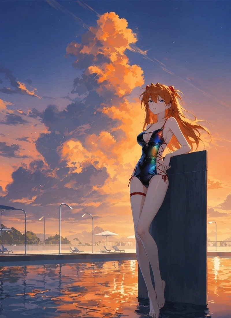 Cô gái anime đáng yêu trong chuyến du lịch mùa hè