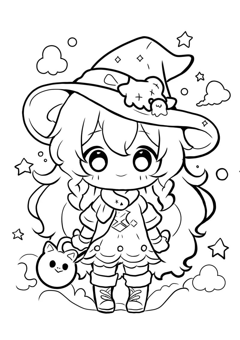 ảnh anime chưa tô màu 19