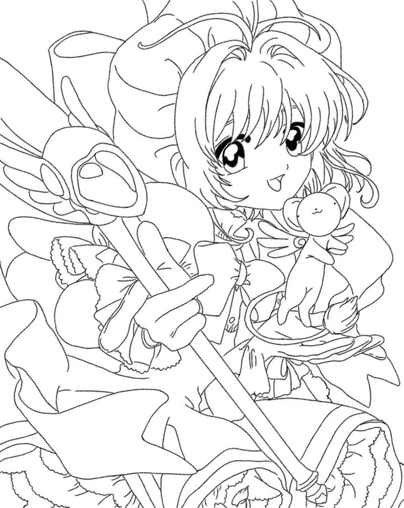 ảnh anime chưa tô màu 21