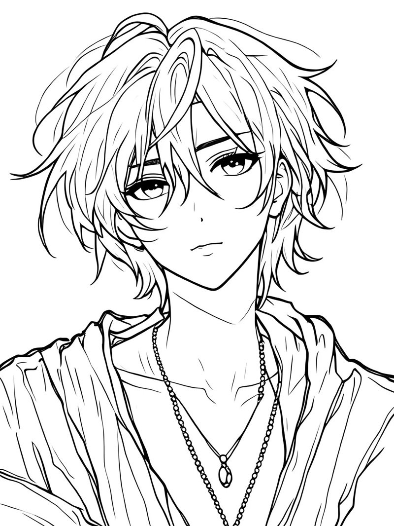 ảnh anime chưa tô màu 22