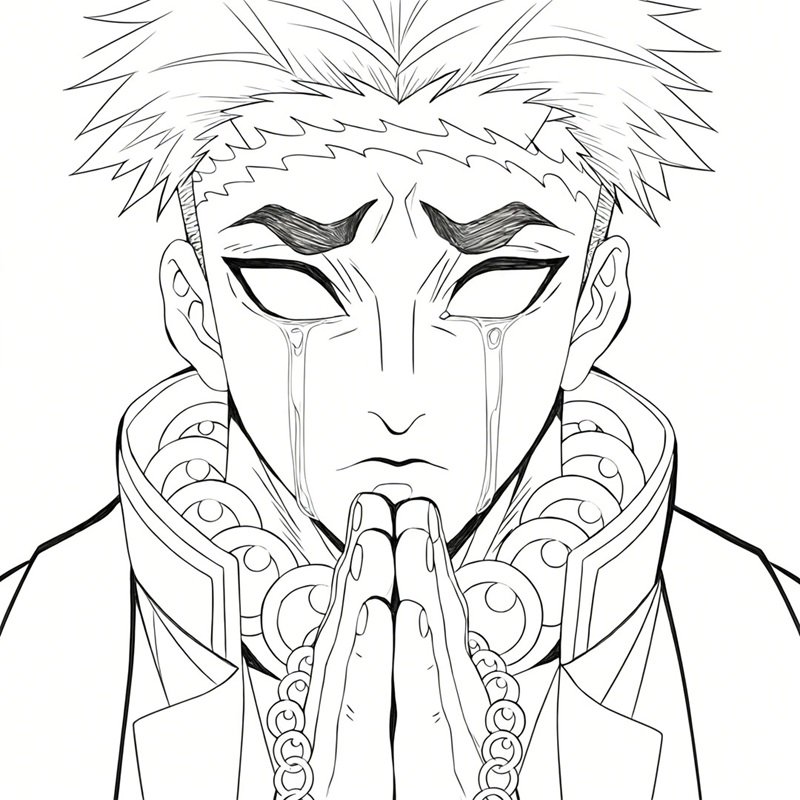 ảnh anime chưa tô màu 27