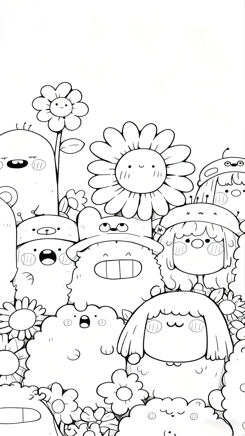 ảnh anime chưa tô màu 29