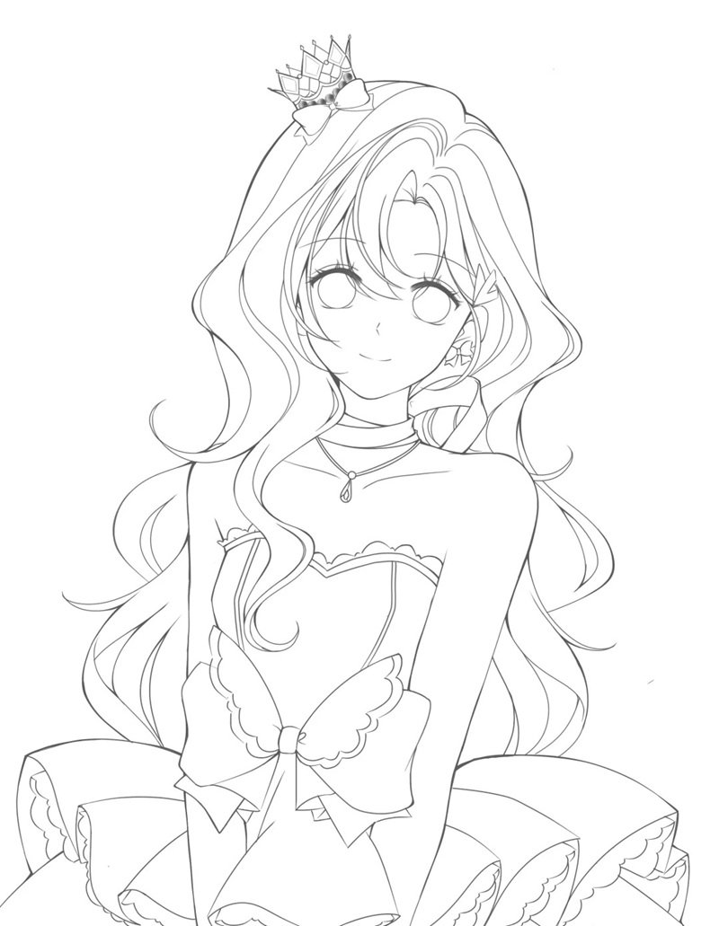 ảnh anime chưa tô màu 4