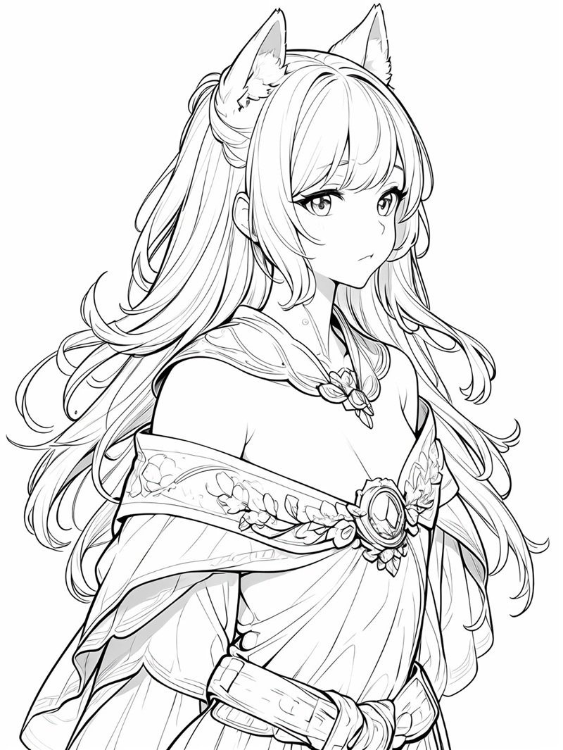 ảnh anime chưa tô màu 7