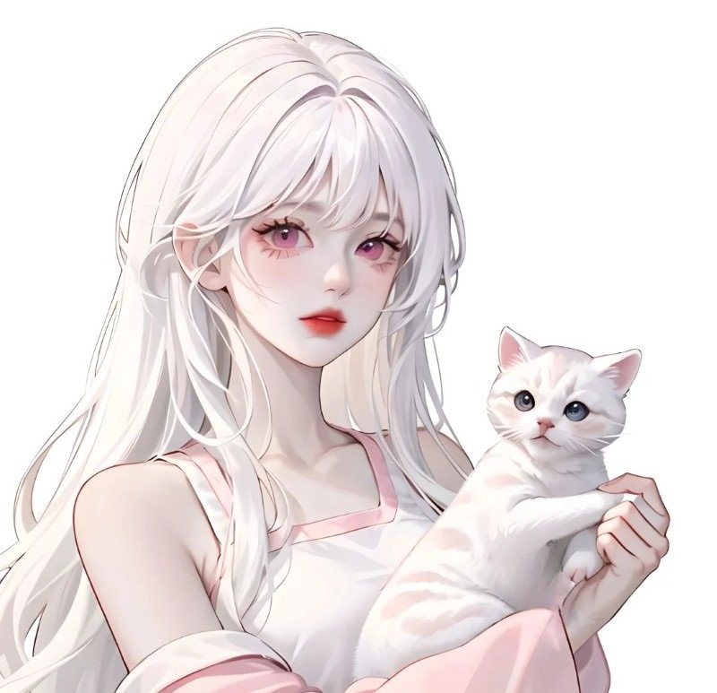 ảnh anime girl tóc trắng 18