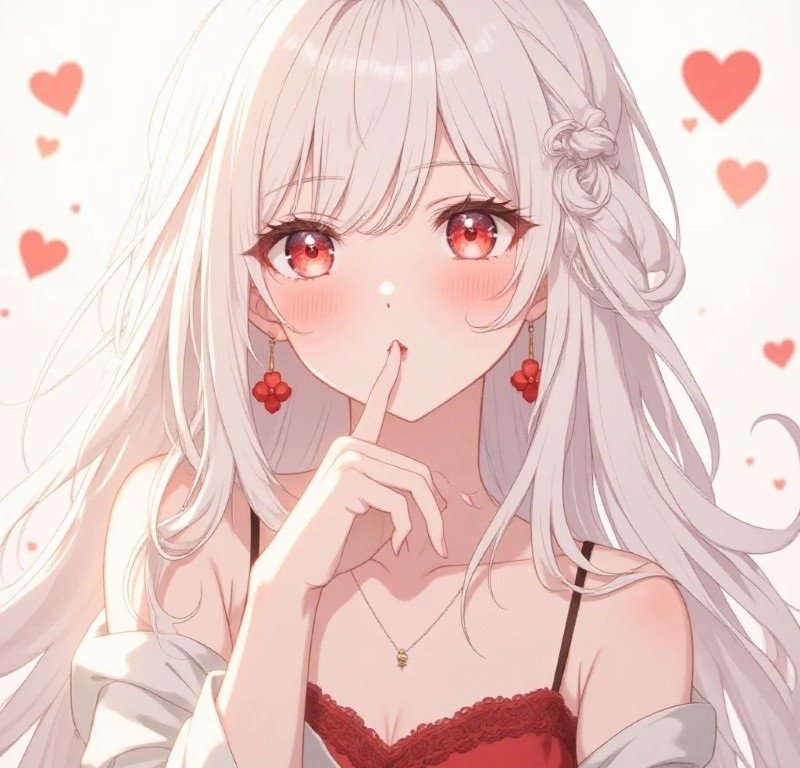 ảnh anime girl tóc trắng 19