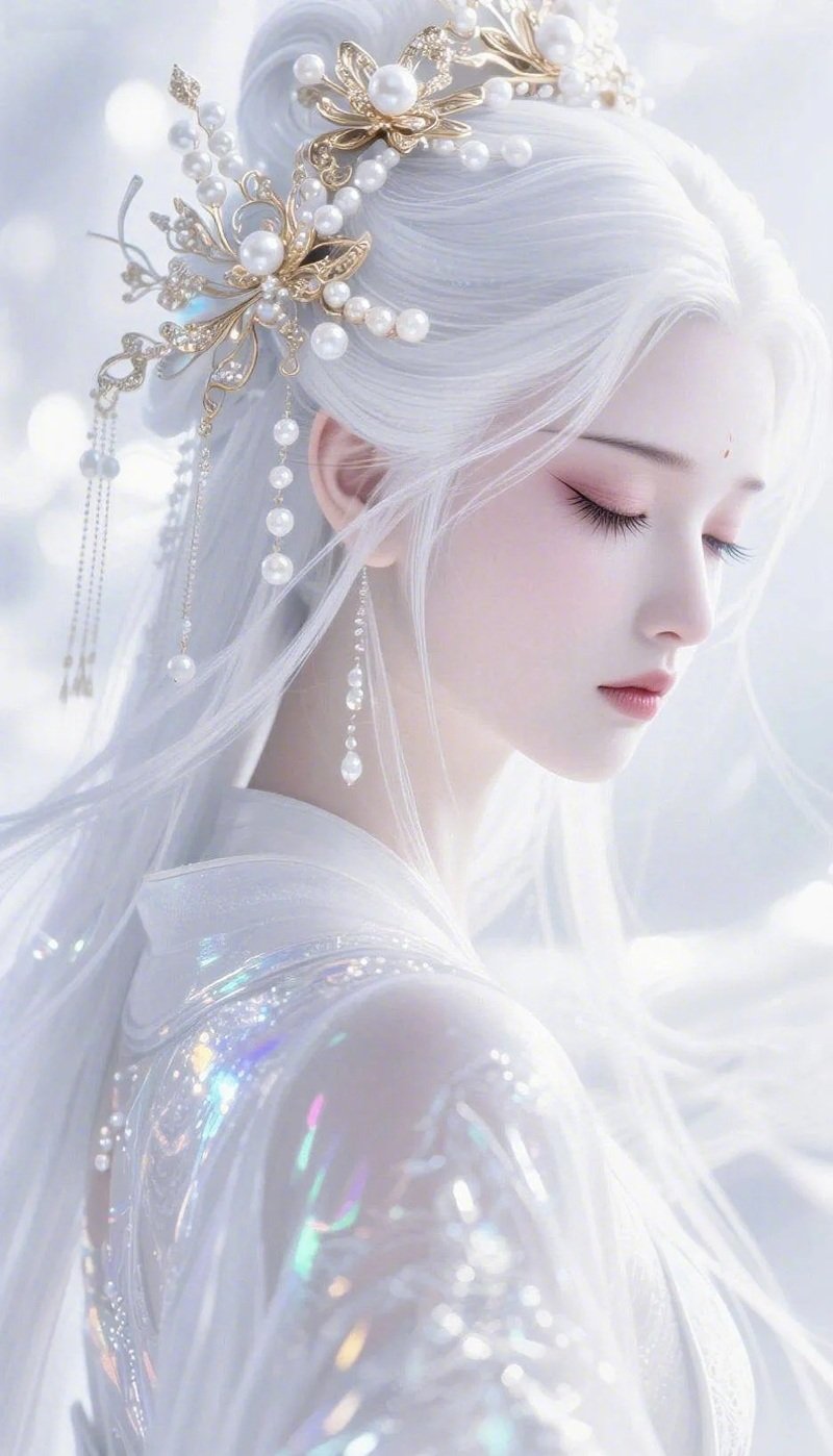 ảnh anime girl tóc trắng 23