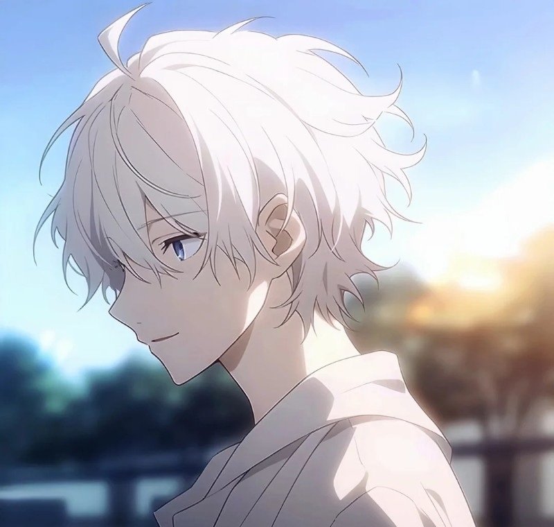 ảnh anime girl tóc trắng 25