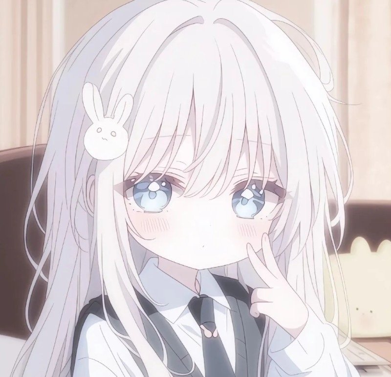 ảnh anime girl tóc trắng 28