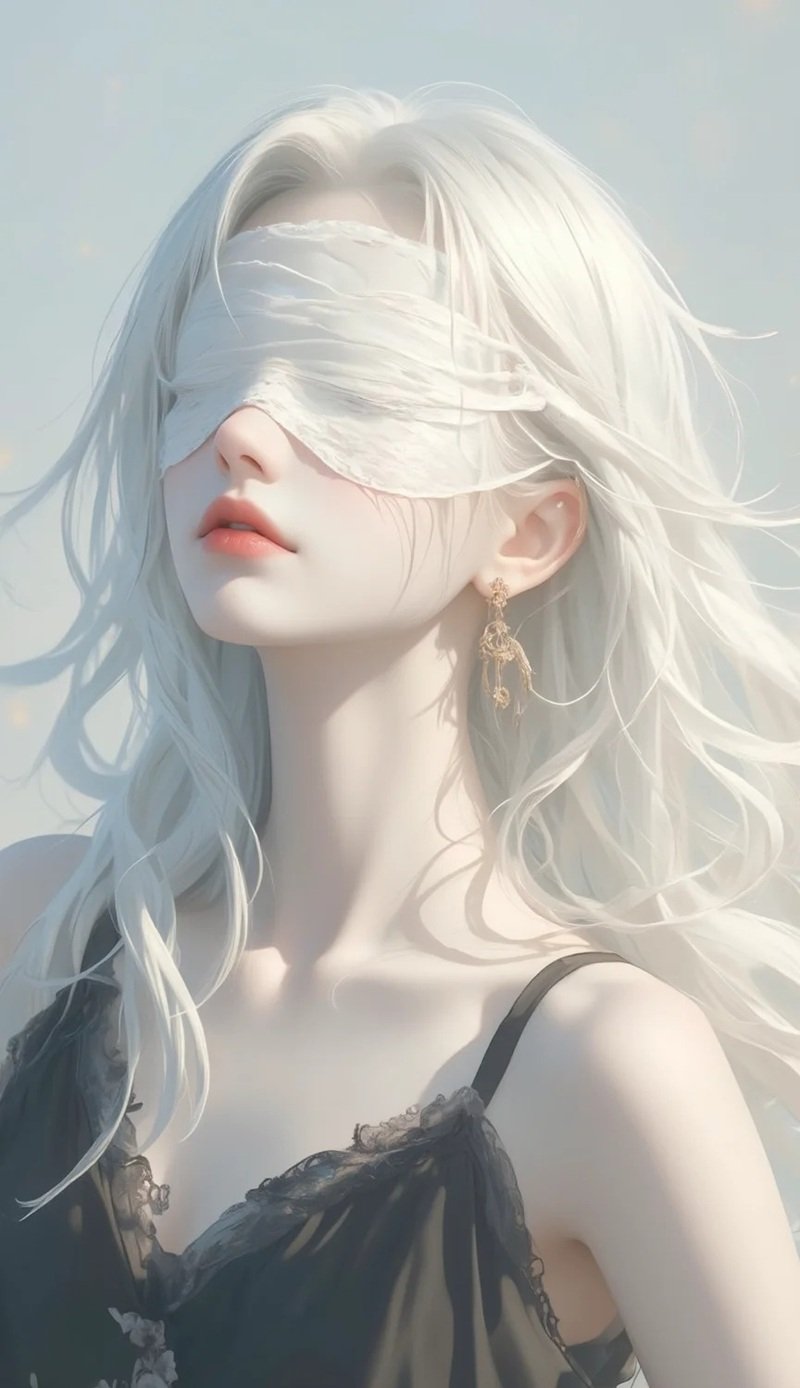 ảnh anime girl tóc trắng 30