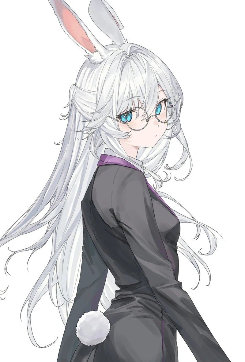 ảnh anime girl tóc trắng 32