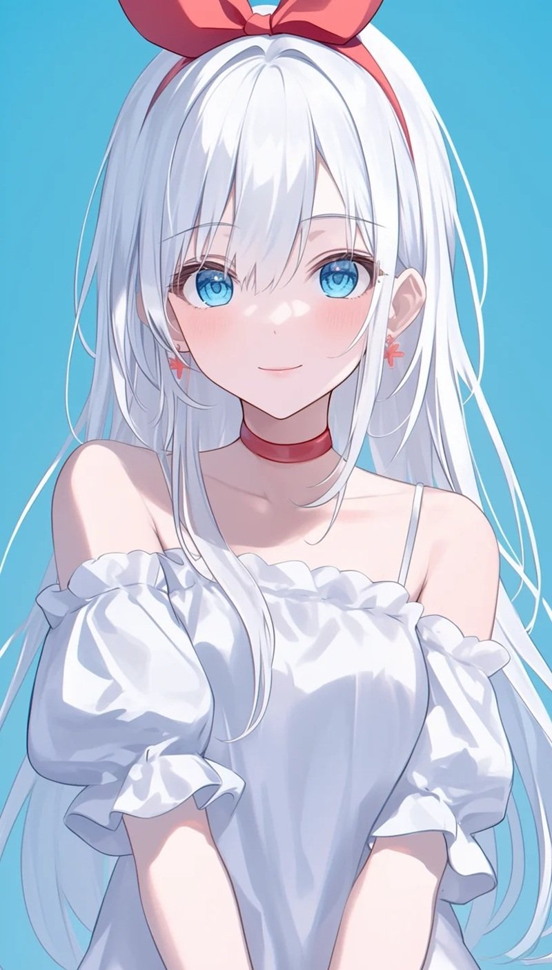 ảnh anime girl tóc trắng 5