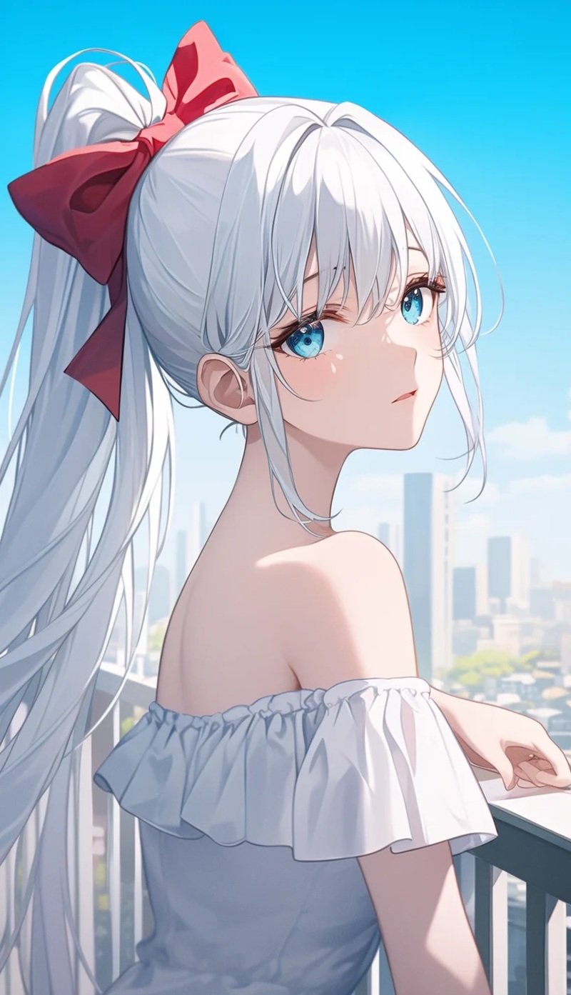 ảnh anime girl tóc trắng 6