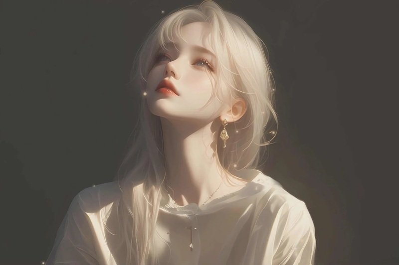 ảnh anime girl tóc trắng 8