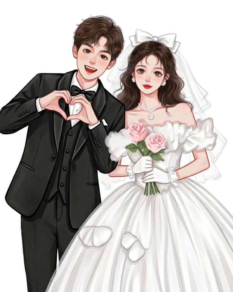 ảnh cưới hoạt hình 1