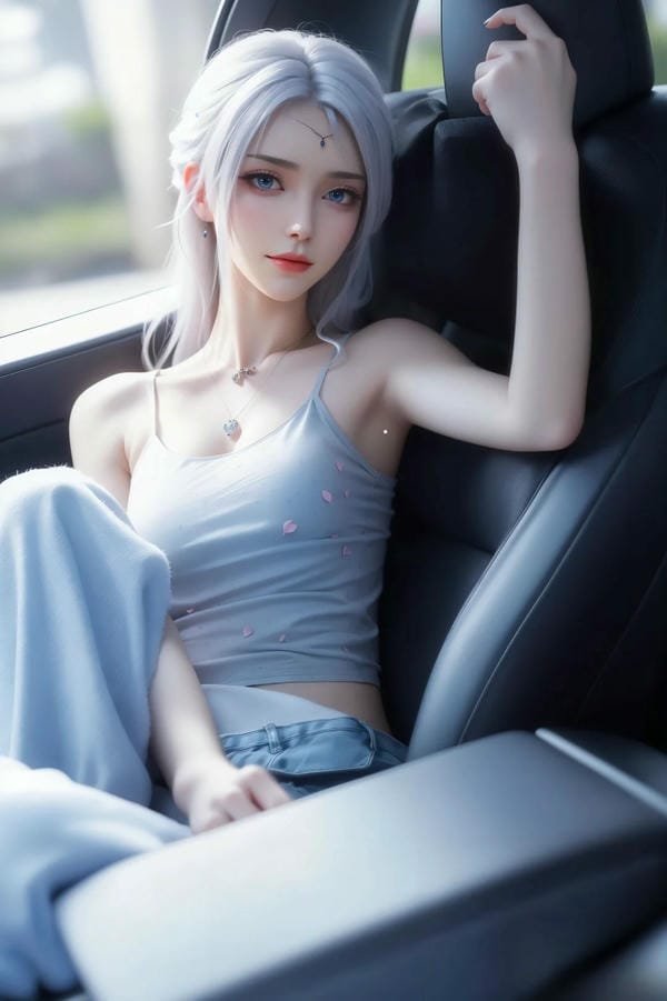 Hình anime nữ dễ thương với màu sắc tươi sáng