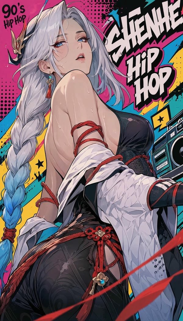 Cô gái anime xinh đẹp trong bộ váy thời trang