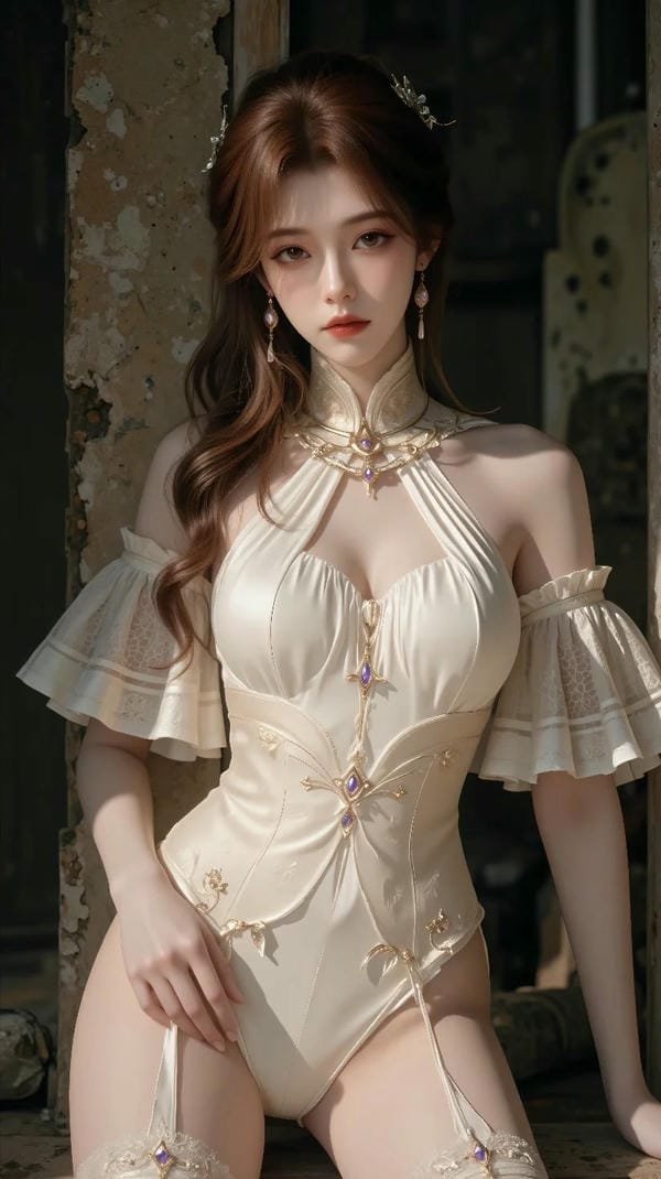 Anime girl dễ thương trong bộ trang phục hiện đại
