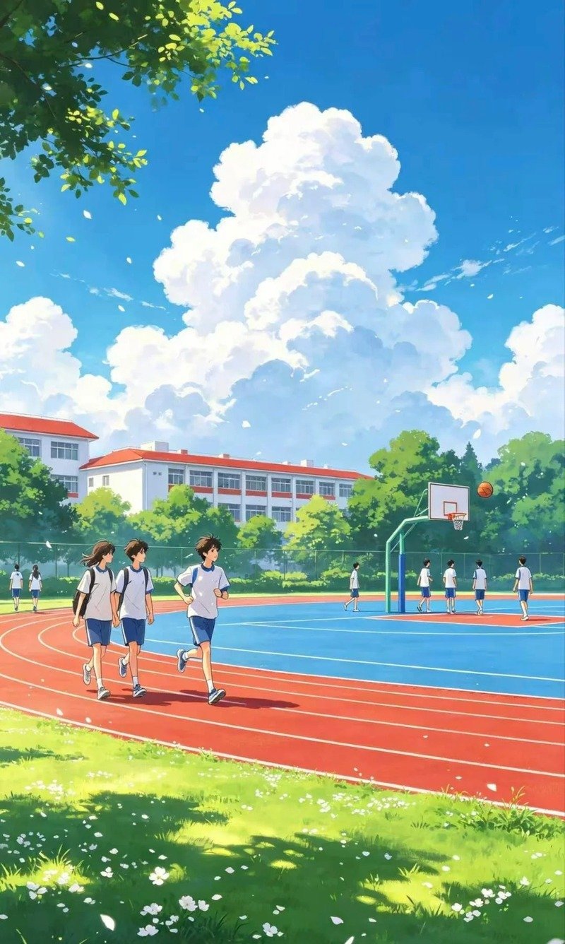 Hình ảnh trường học anime dễ thương và sinh động