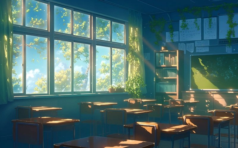 ảnh trường học anime 2