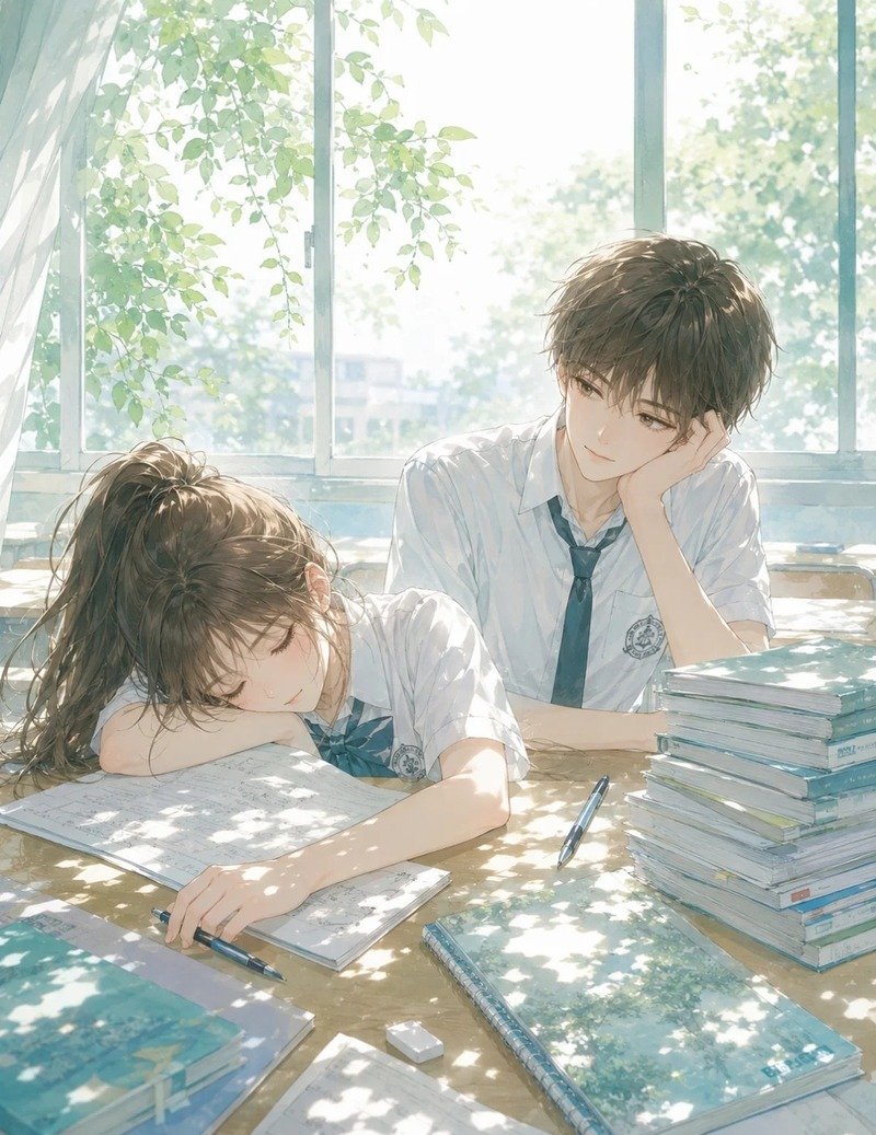 Ảnh trường học anime phong cách Nhật Bản