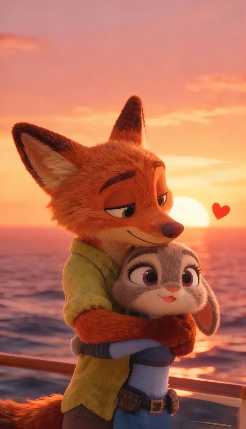 Cáo và thỏ chibi với tạo hình đáng yêu