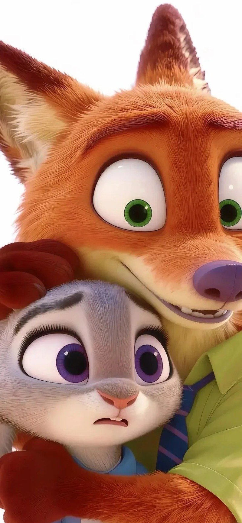 Hình nền cáo và thỏ Zootopia phong cách hoạt hình nổi bật